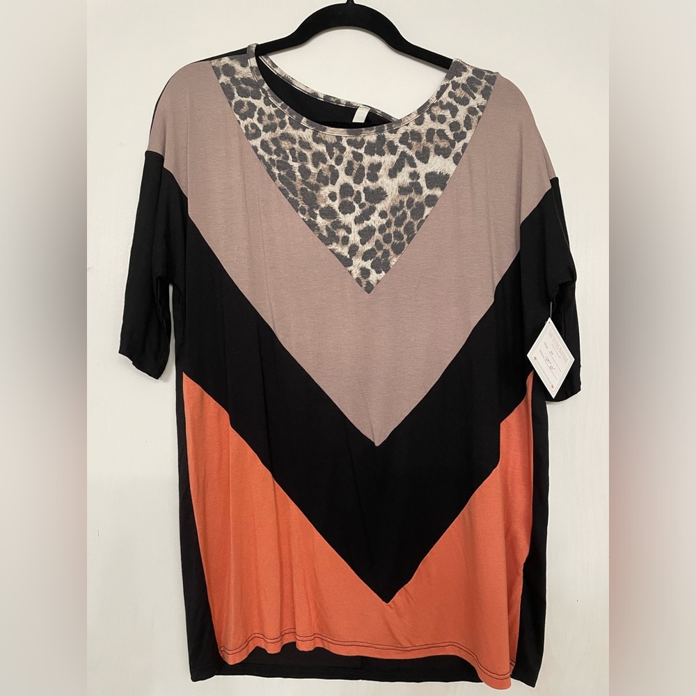 Celeste mixed print top